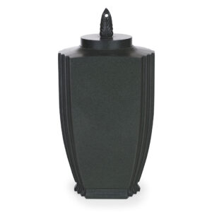 Urna Arioso, grön brons med blad